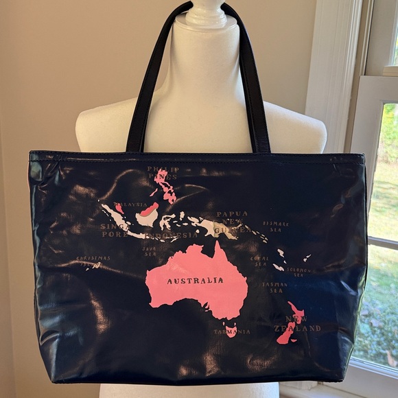 KATE SPADE “Going Places” Francis Map Leather Tote - Picture 2 of 11